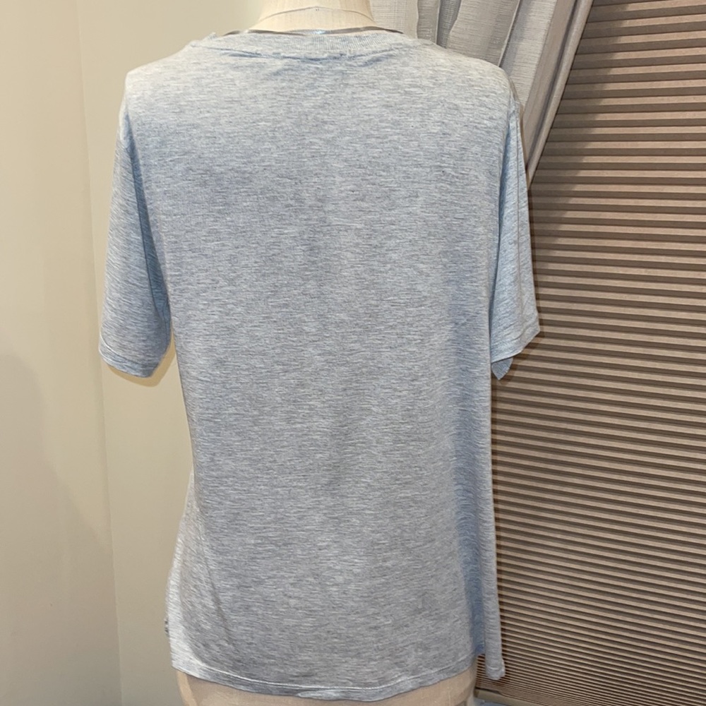 Pull & Bear Super Soft “Overthinking” Metallic T-… - image 4